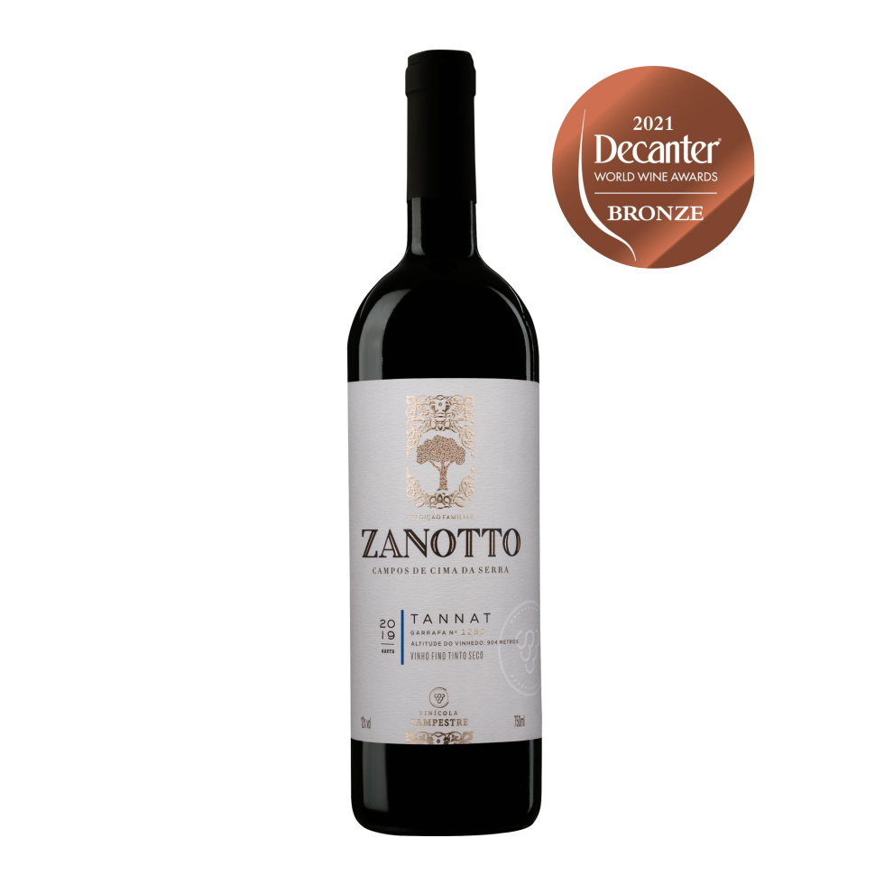 Vinho Fino Tinto Seco Tannat Zanotto - 750 ml
