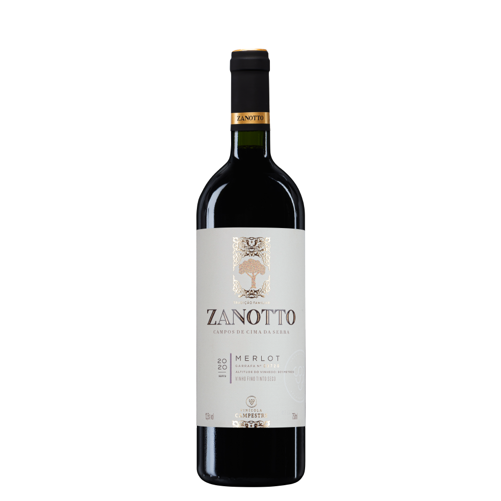 Vinho Fino Tinto Seco Merlot Zanotto - 750 ml