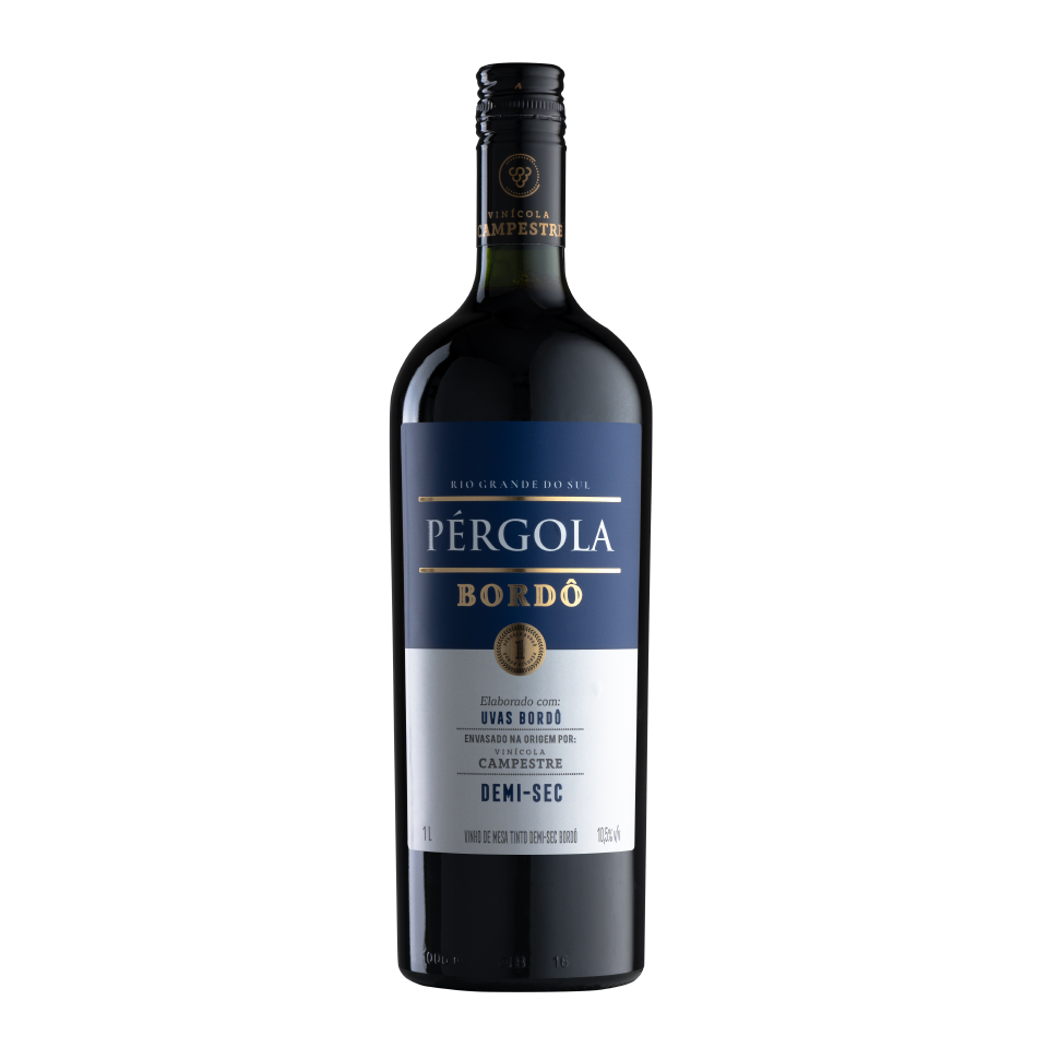 Vinho Tinto Demi-Sec Bordô Pérgola 1 LT