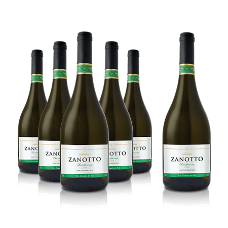 Pack Vinho Fino Branco Seco Chardonnay Zanotto - Frete Grátis