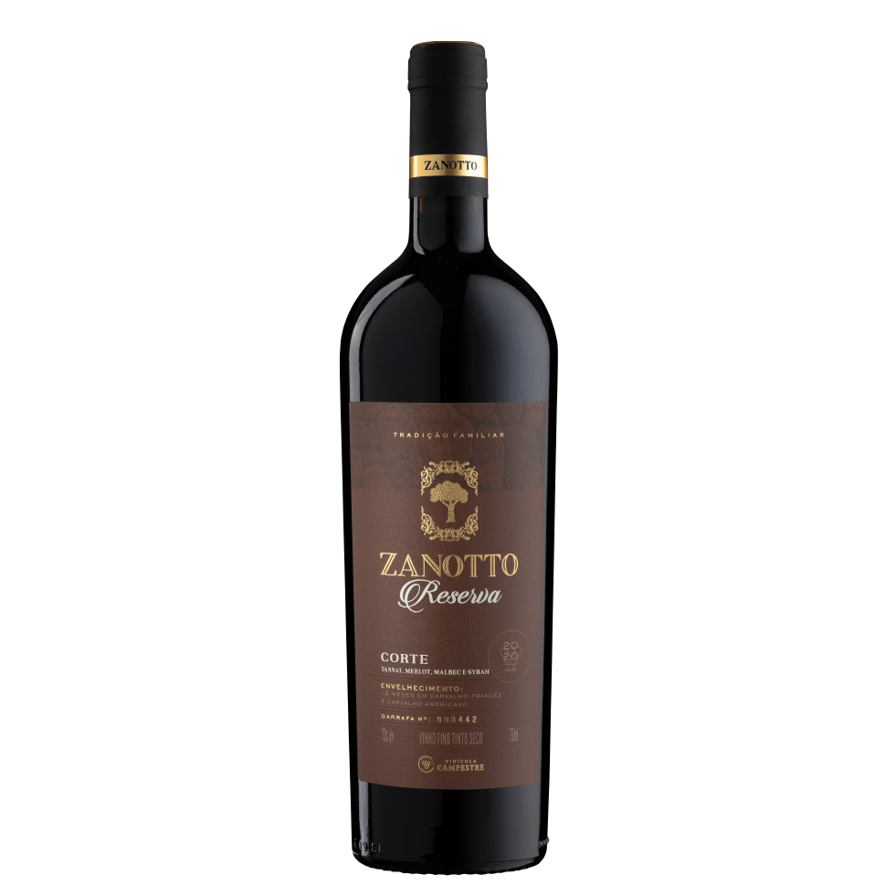 Vinho Fino Tinto Seco Corte Zanotto Reserva - 750 ml