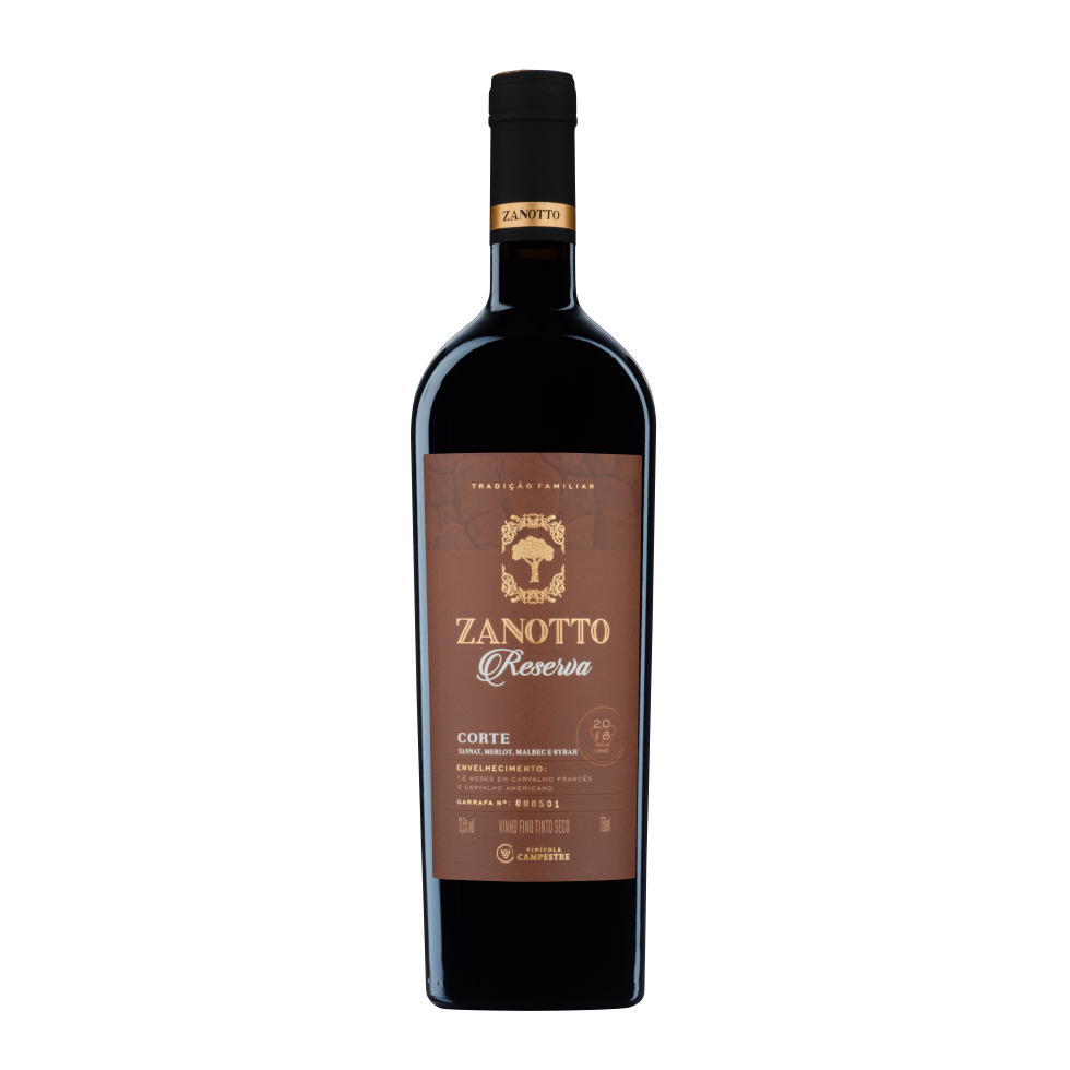 Vinho Fino Tinto Seco Corte Zanotto Reserva - 750 ml