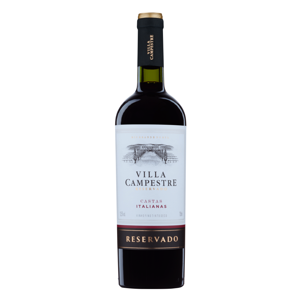 Vinho Fino Tinto Seco Castas Italianas Villa Campestre 750 ml