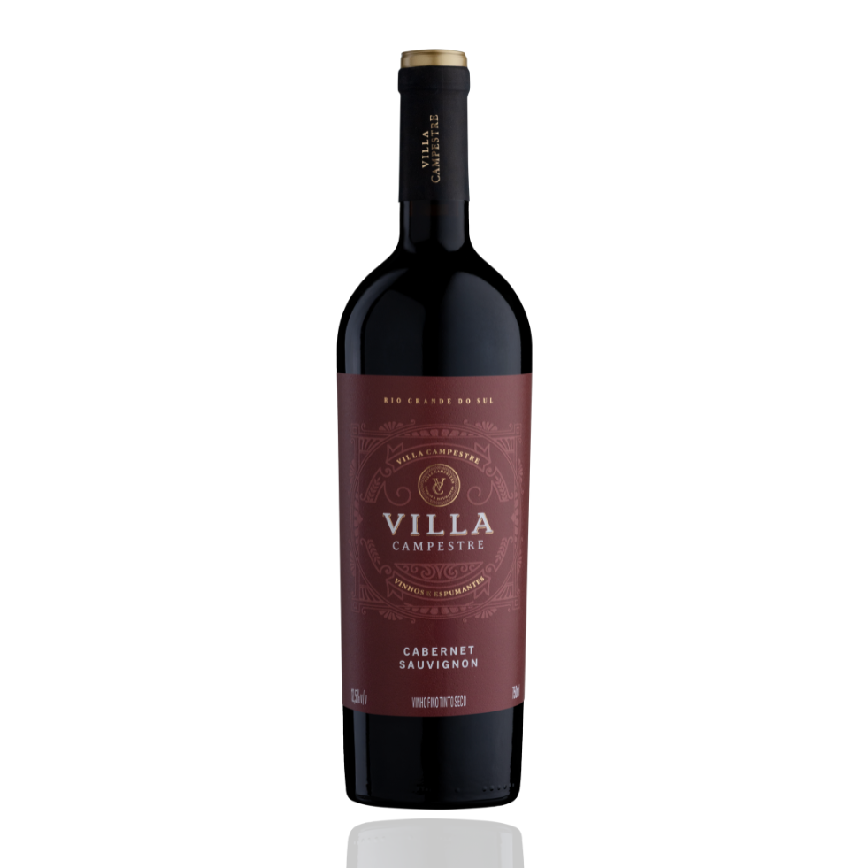Vinho Fino Tinto Seco Cabernet Sauvignon Villa Campestre 750 ml