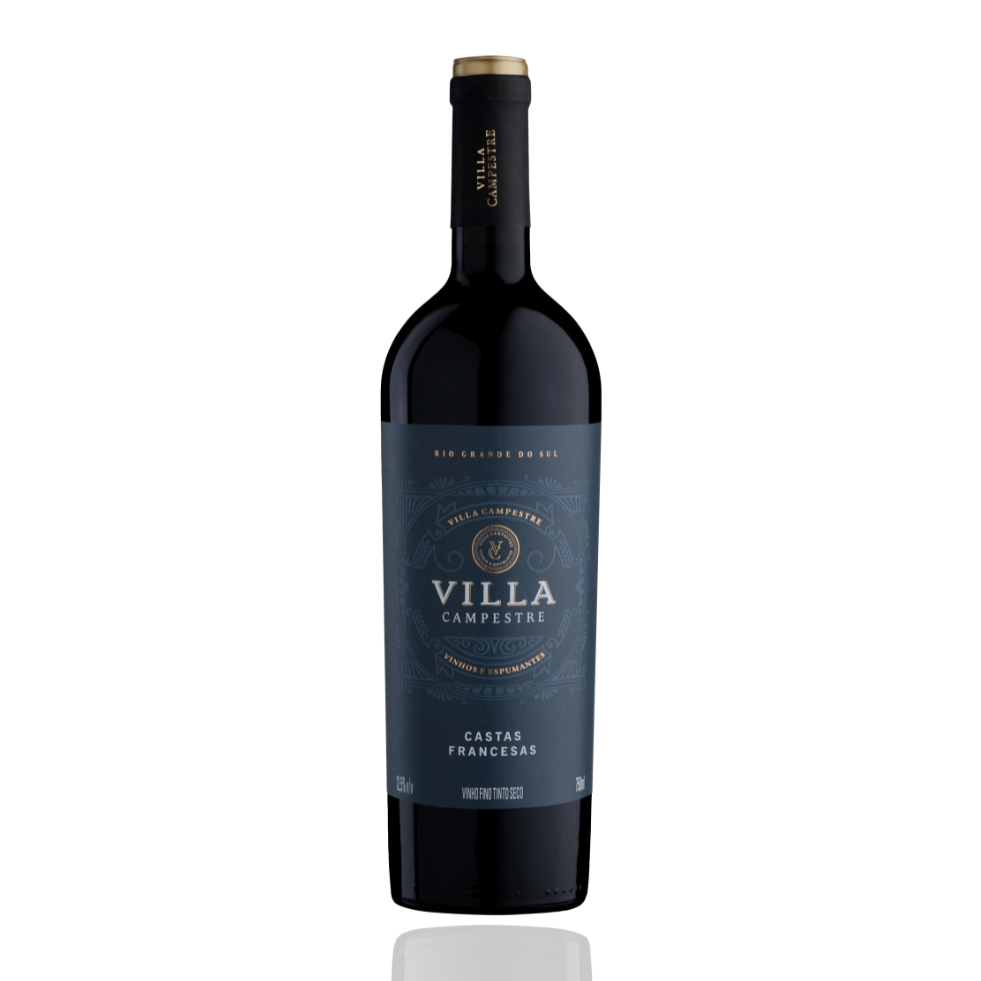 Vinho Fino Tinto Seco Castas Francesas Villa Campestre 750 ml