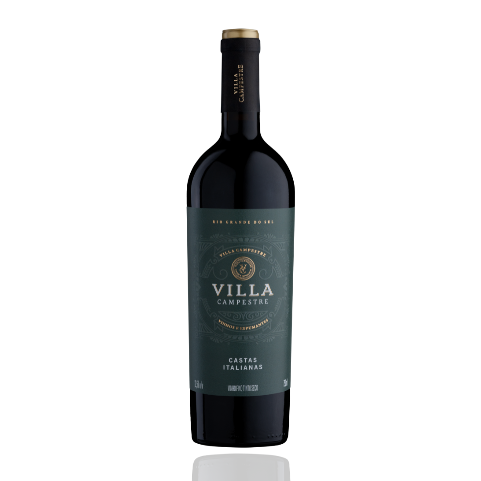 Vinho Fino Tinto Seco Castas Italianas Villa Campestre 750 ml