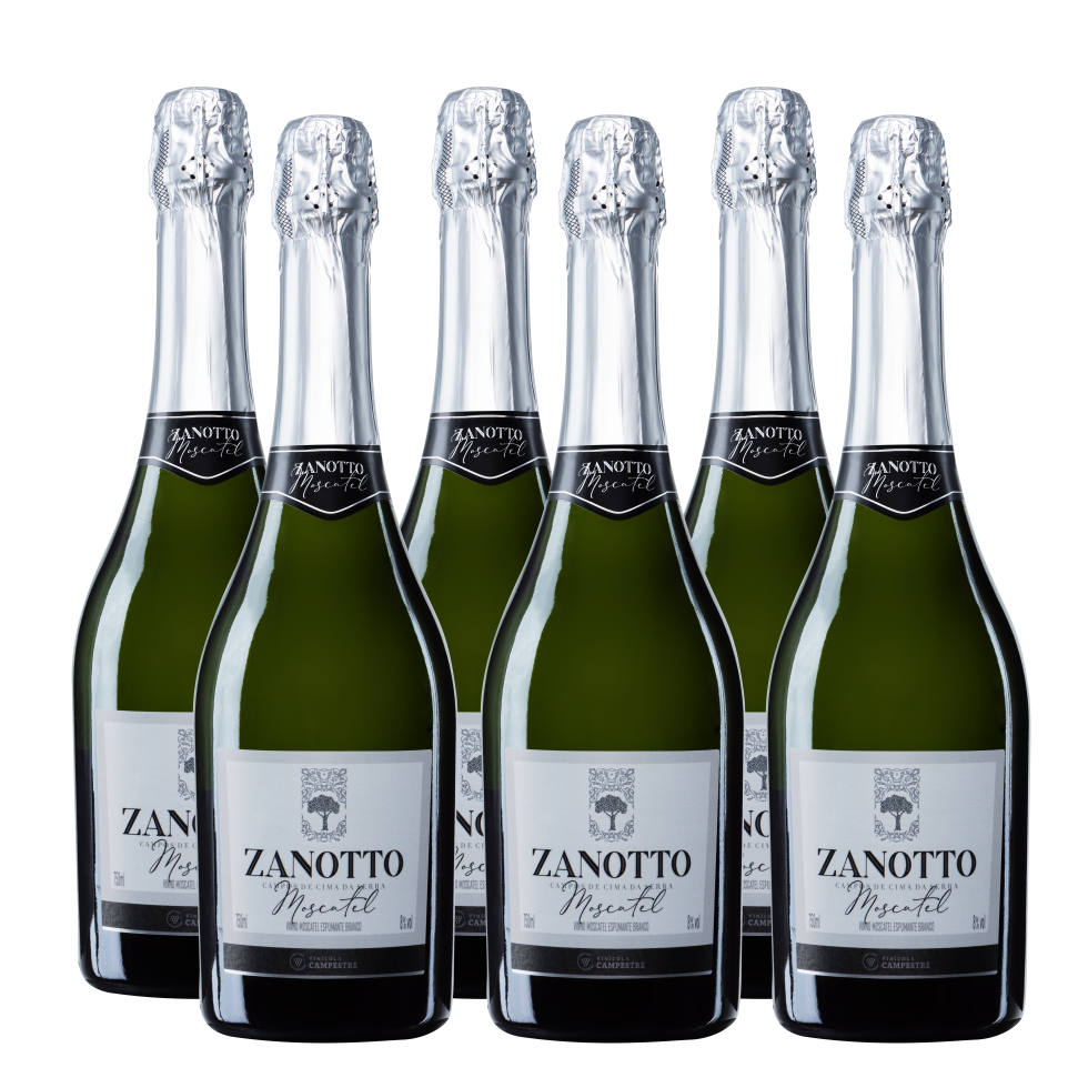 Pack Espumante Moscatel Zanotto - 750 ml - 06 unidades