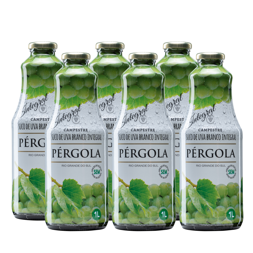 Suco de Uva Branco Integral 1 Litro - Caixa com 06 unidades