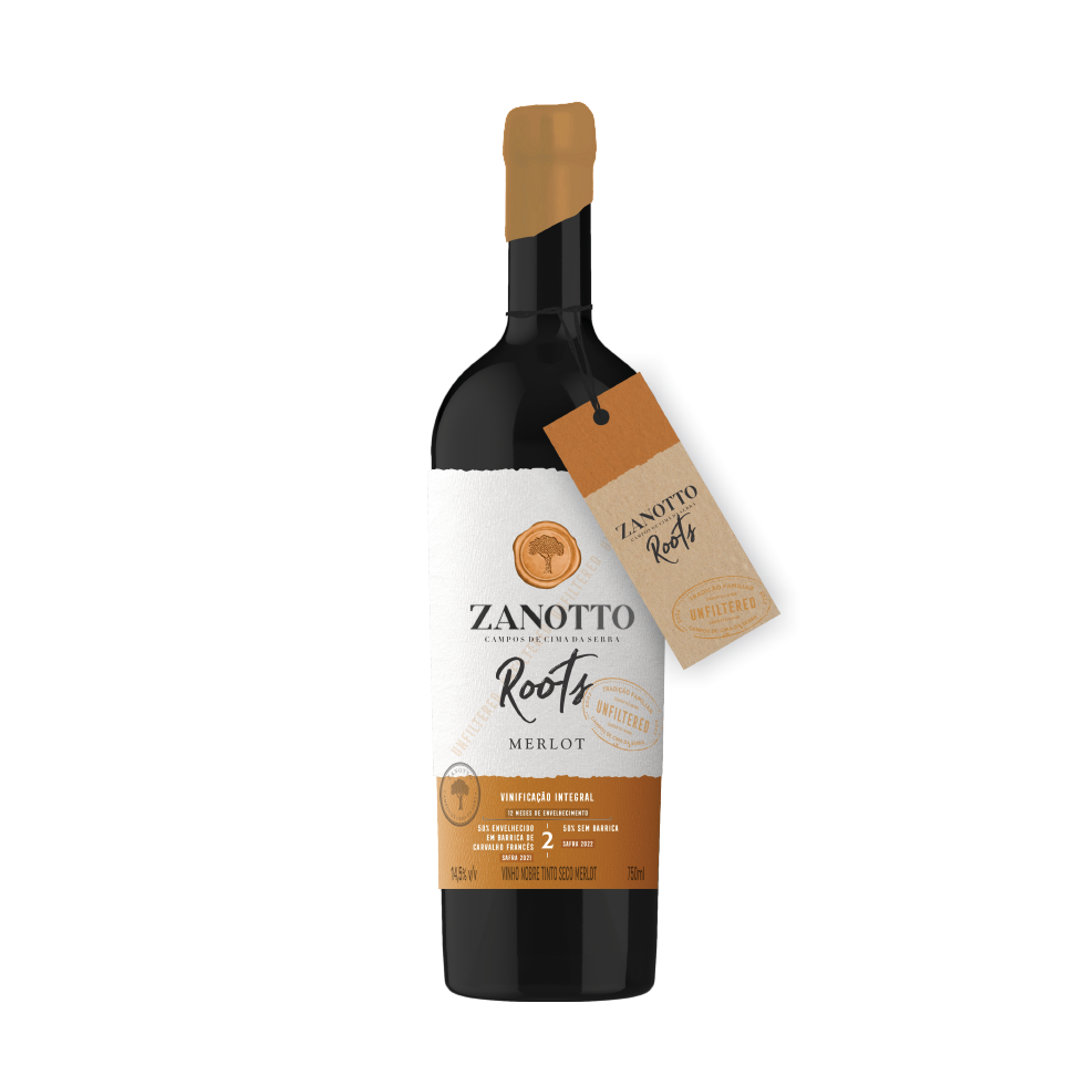 Vinho Nobre Tinto Seco Merlot Vinificação Integral Zanotto - 750 ml